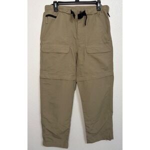The North Face Mens Convertible Hiking Pants Tan Khaki Zip Off Cargo Medium